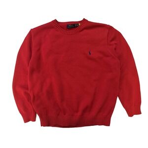 Polo Ralph Lauren Sweater Mens 2XL Red Crewneck Classic Pony Logo Dadcore Preppy